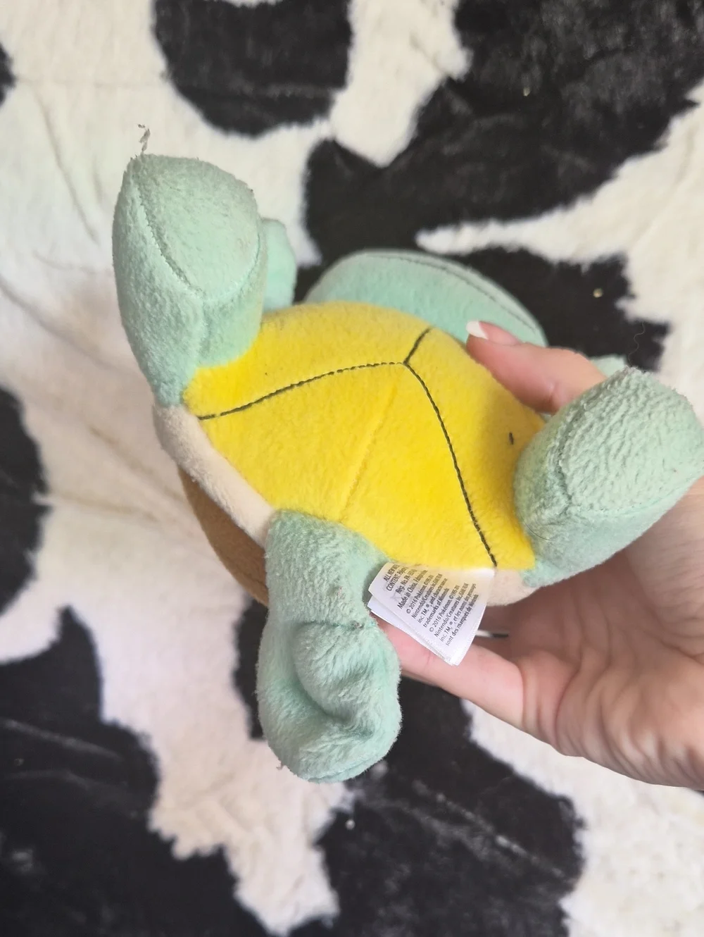 Pokemon Plush Turtle Stuffed Toy in Light Green and Yellow - Soft Reptile Plush